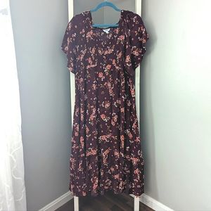 Time and Tru Women's Flutter Sleeve Dress